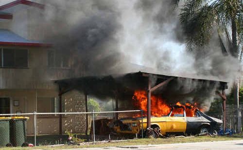 A Hervey Bay man could only watch as the 1972 HQ Holden he had been restoring was destroyed by fire yesterday. A Hervey Bay man could only watch as the 1972 HQ Holden he had been restoring was destroyed by fire yesterday.